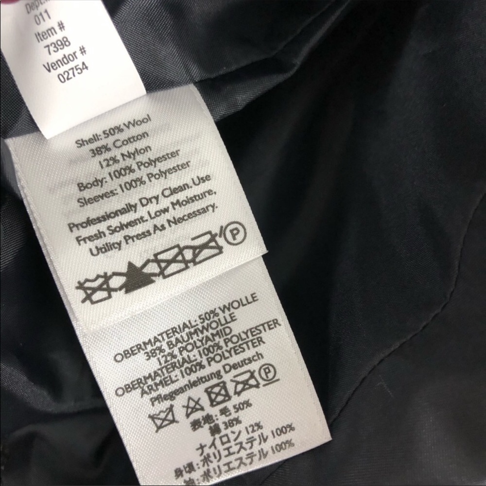 New Eddie Bauer Wool Coat Herringbone Military 4 - Picture 5 of 8